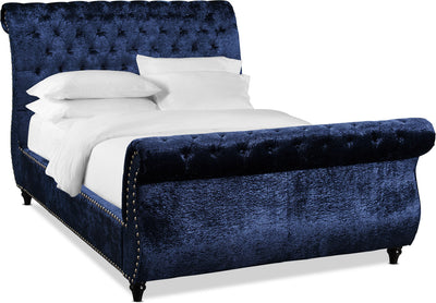 Ella Queen Upholstered Bed - Midnight