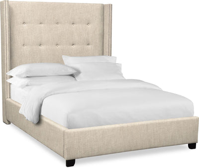 Carter 68" King Upholstered Shelter Bed - Natural