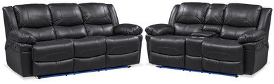 Monza Manual Reclining Sofa and Loveseat Set